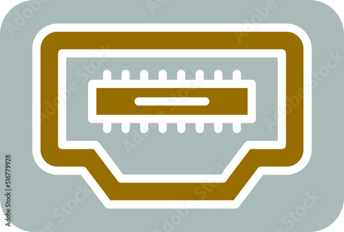 Vector Design Hdmi Port Icon Style