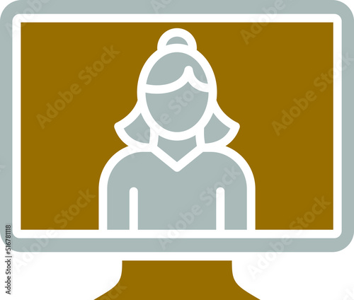 Vector Design News Anchor Icon Style