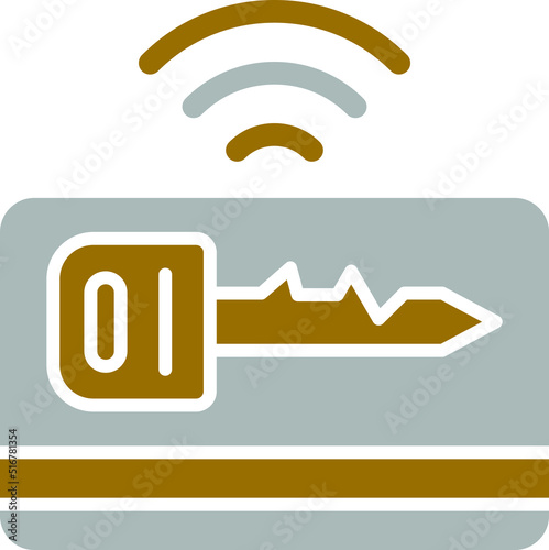 Vector Design Keycard Icon Style