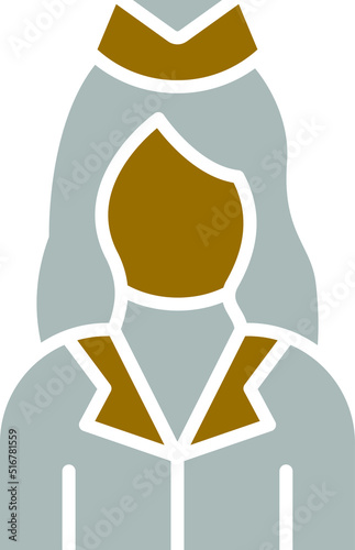 Vector Design Flight Attendant Icon Style