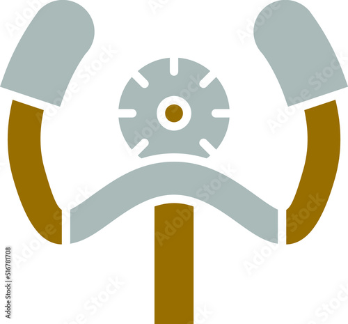 Vector Design Aeroplane Steering Wheel Icon Style