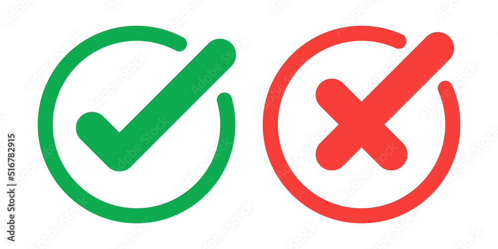 green yes and red no buttons green yes and red no buttons