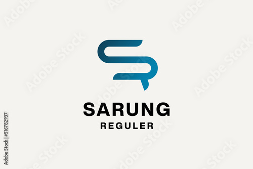 Initial letter SR linked logo design vector illustration.