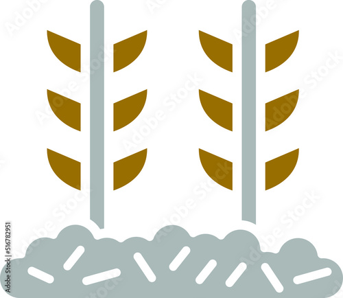 Vector Design Wheat Plantation Icon Style
