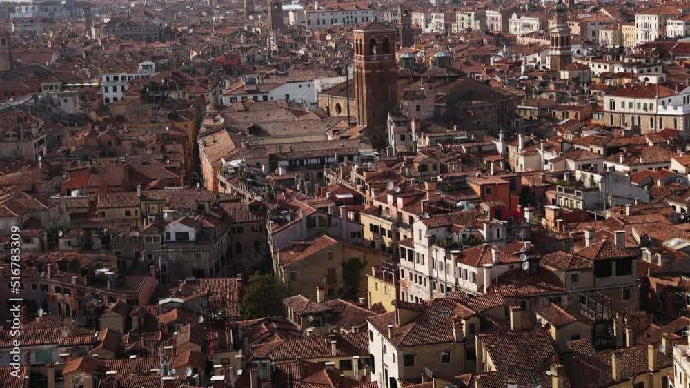 Aerial View Panning over Beautiful Touristic Italy City of Venice Aerial View Panning over Beautiful Touristic Italy City of Venice