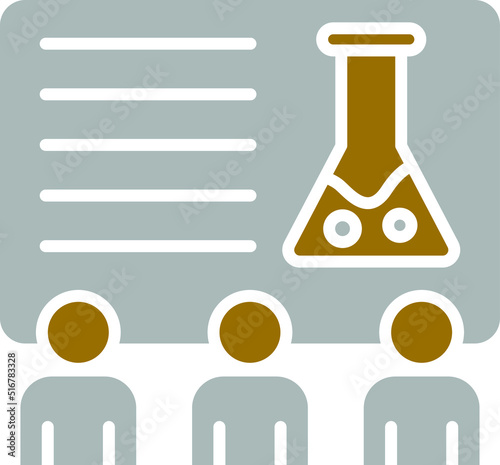 Vector Design Chemistry Seminar Icon Style