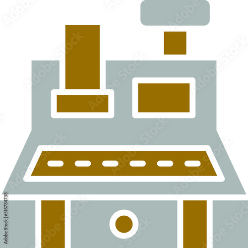 Cashier Machine Icon Style