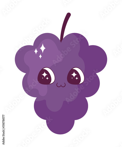 kawaii grapes design