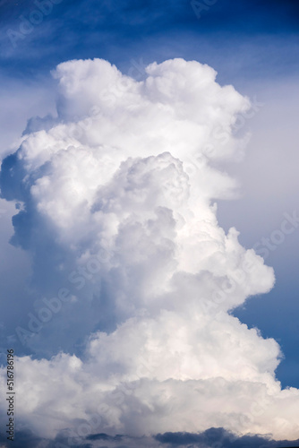 Dramatic monsoon cloud formation in the blue sky