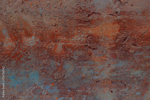 Multicolored rusty texture of the wall for background. © lms_lms