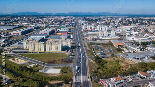 Entrance to the city of Pinhais via the Deputado João Leopoldo Jacomel highway. This is the smallest municipality in the State of Paraná that is located in the metropolitan region of Curitiba. photo