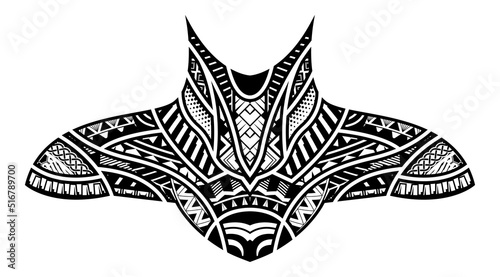 Obraz na plátně Polynesian body style tattoo ornament