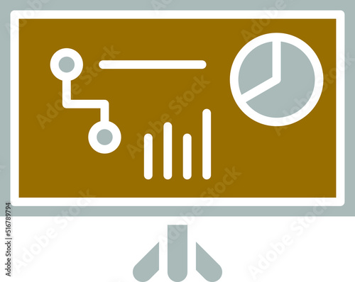 Statistics Presentation Icon Style