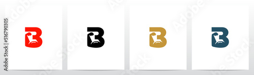 Bicep Muscle Arm On Letter Logo Design B
