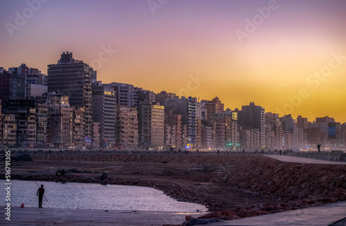 Awesome View at Alexandria coast Egypt	