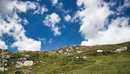 Scenery peaks of Alps in summer, Nivolet, Gran Paradiso