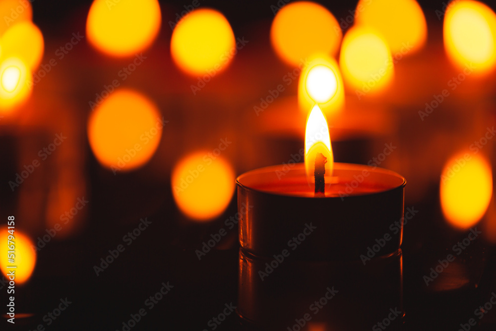 scented candle,scented candles on old wooden background,Symbol of eternal memory, mourning, minutes of silence, memorial day. The concept of loss and to the memory