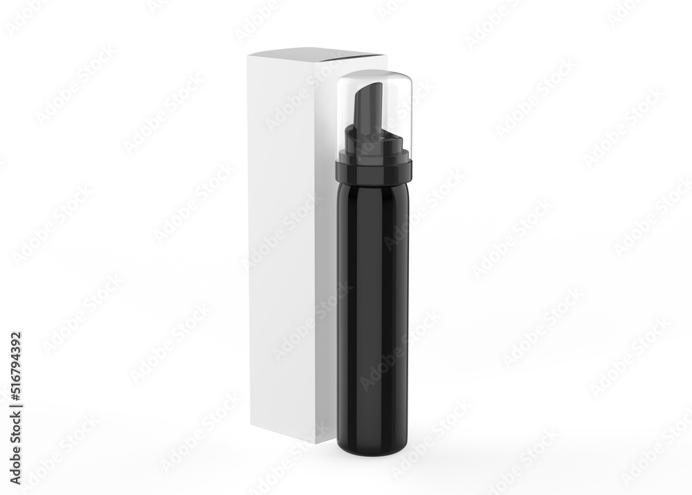 Plastic Bottle with Long Nozzle Sprayer Mockup isolated on white background. 3d illustration Plastic Bottle with Long Nozzle Sprayer Mockup isolated on white background. 3d illustration