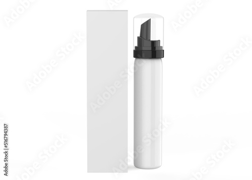 Plastic Bottle with Long Nozzle Sprayer Mockup isolated on white background. 3d illustration