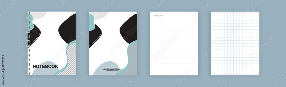 Notebook cover.. Realistic notebook or notepad . Vector Template Notebook cover.. Realistic notebook or notepad . Vector Template