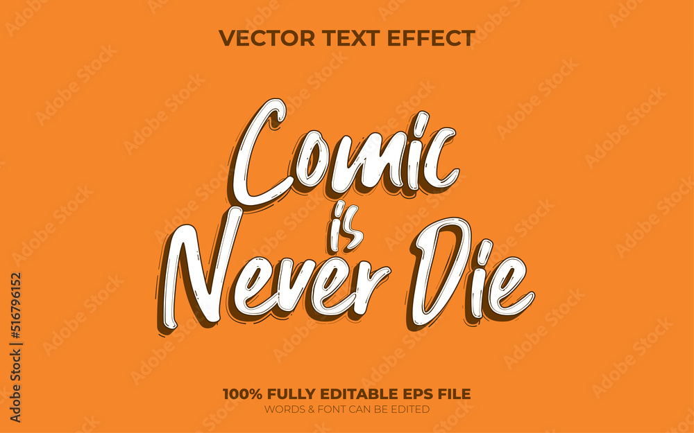 Editable Vector Text Effect Comic Style Text Effect