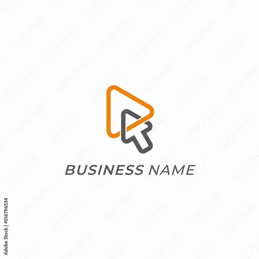 design logo line play video design logo line play video