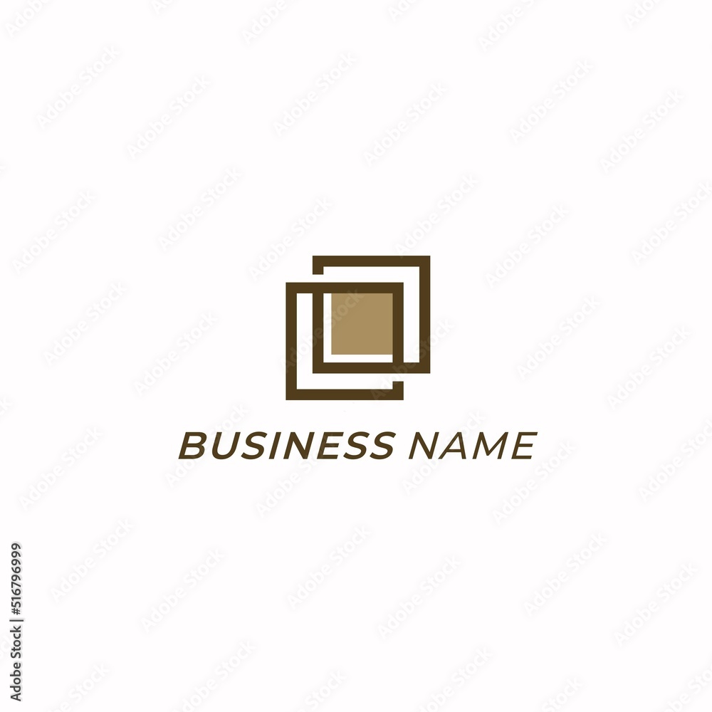 design logo creative box and square