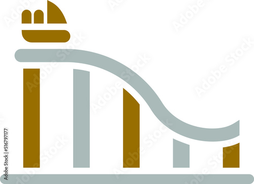 Water Coaster Icon Style