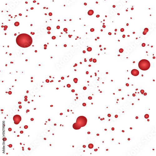 Drizzle of red paint on white background vector