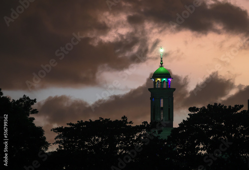 Canvas Print Mosque minaret .this photo was taken from Chittagong,Bangladesh.