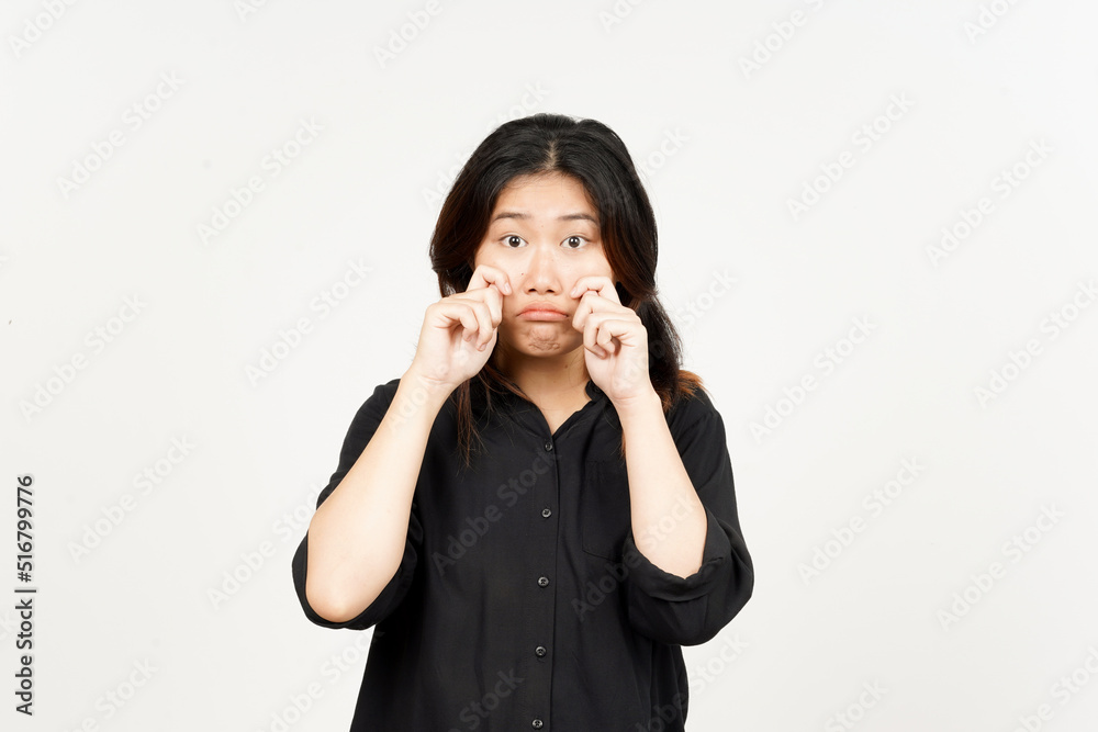 Cry Sad Face Expression of Beautiful Asian Woman Isolated On White Background Cry Sad Face Expression of Beautiful Asian Woman Isolated On White Background