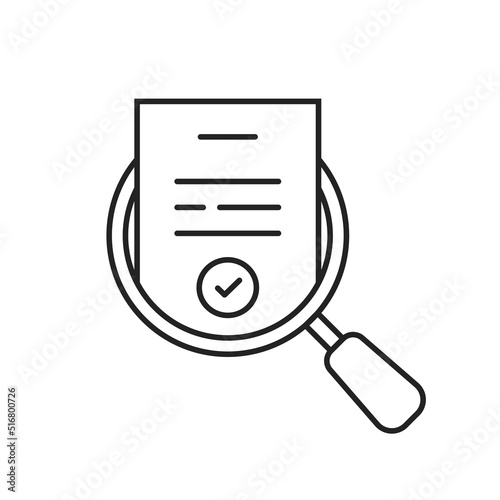 linear evaluate result icon like assess report