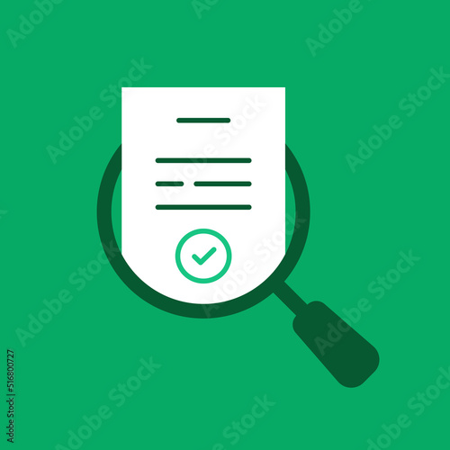 insight icon or assessment with magnify