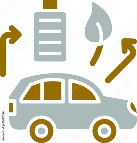 Hybrid Vehicle Icon Style
