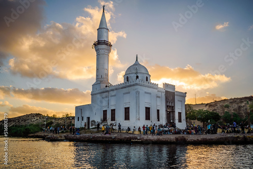 Dramatic view for Nile river at Rasheed Egypt    