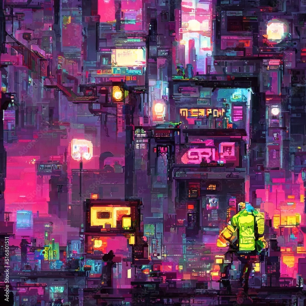 cyberpunk-neon-city-night-futuristic-city-scene-in-a-style-of-pixel