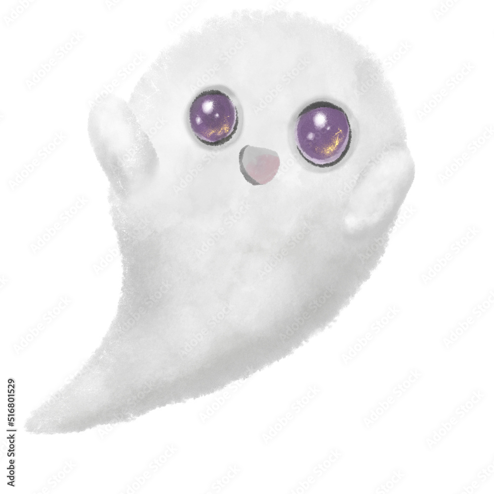Obraz premium Cute Halloween illustration ghost