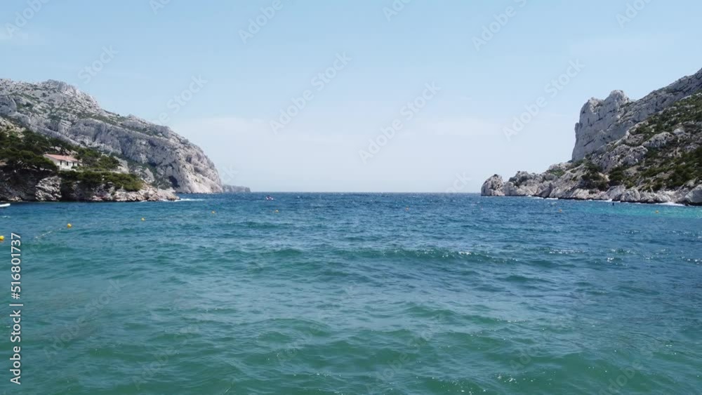 Travelling in the sea at Calanque de Sormiou - Marseille - France Travelling in the sea at Calanque de Sormiou - Marseille - France