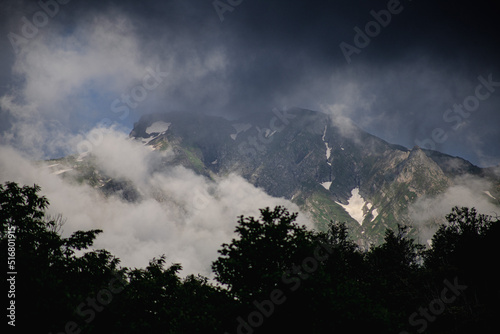 photography landscape cloudy mountains
