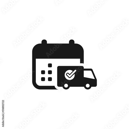 Delivery schedule icon isolated on white background