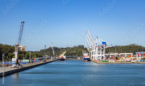 Obraz na płótnie Leixões Container Terminal w salonie