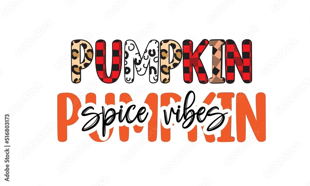 Pumpkin Spice Vibes Sublimation Design