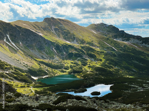 Fototapeta Naklejka Na Ścianę i Meble -  Mountain valley with lakes in summer