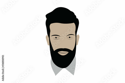 man with beard vector