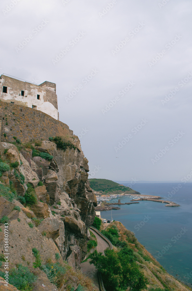 Cliff at Castelsardo, Sardinia, Italy