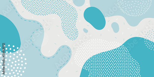 Cute doodle pattern background with abstract shapes. Modern vector pattern.