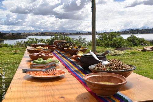 The local Pachamanca food feast in Peru, where you cook under ground.