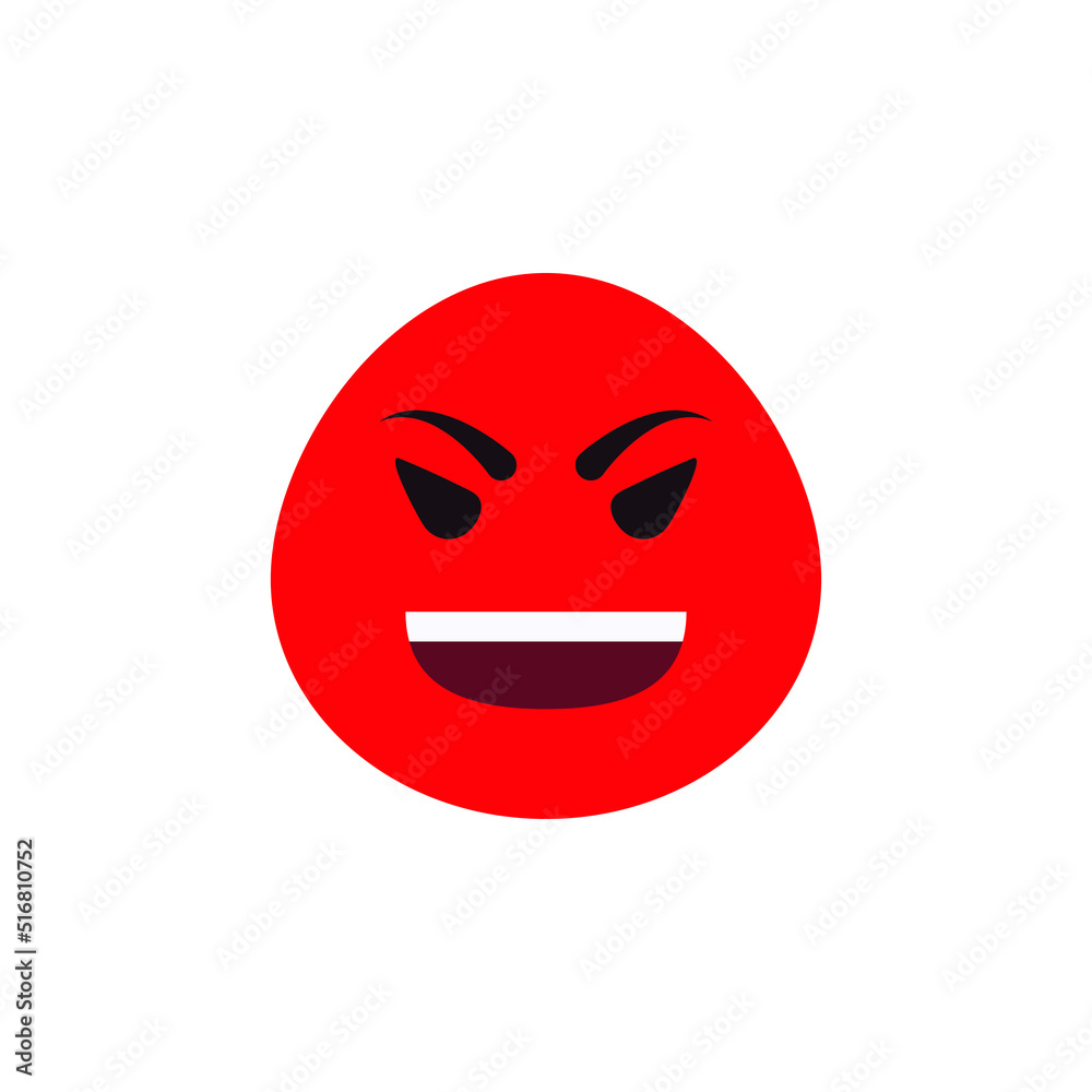 devil smile emoji vector for website, icon, symbil presentation