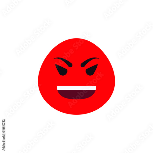 devil smile emoji vector for website, icon, symbil presentation