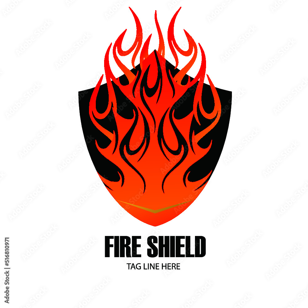 fire shield logo icon design Stock Vector | Adobe Stock